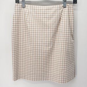 Sam TY | Checker Skirt | Tan & White